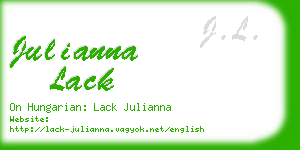 julianna lack business card